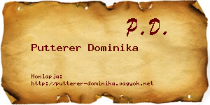 Putterer Dominika névjegykártya